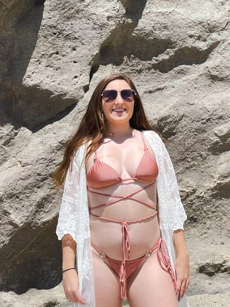 Knotted Triangle Wrap Cheeky Micro Bikini Set - Image 4