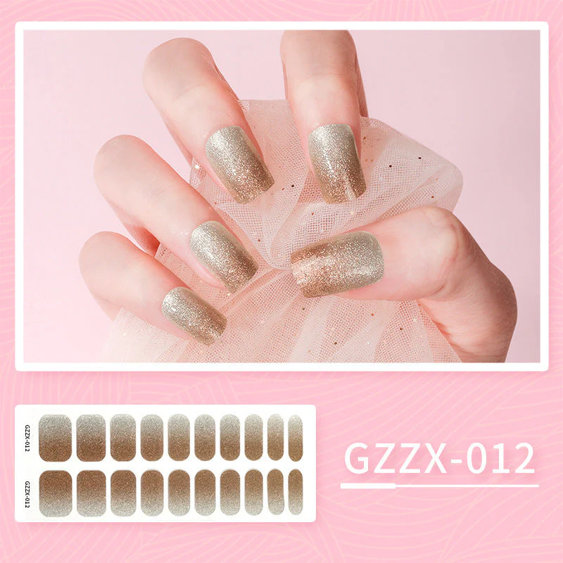 Korean Gel Nail Sticker Waterproof Icy Butterfly Bronzing UV Phototherapy Light Nail Sticker - Image 10