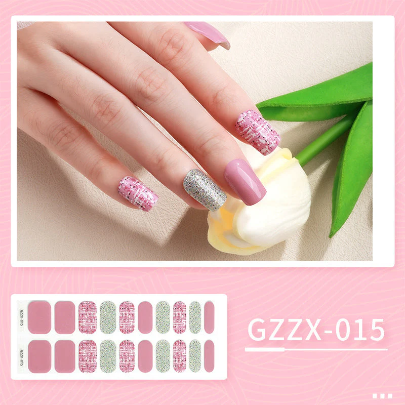 Korean Gel Nail Sticker Waterproof Icy Butterfly Bronzing UV Phototherapy Light Nail Sticker - Image 12