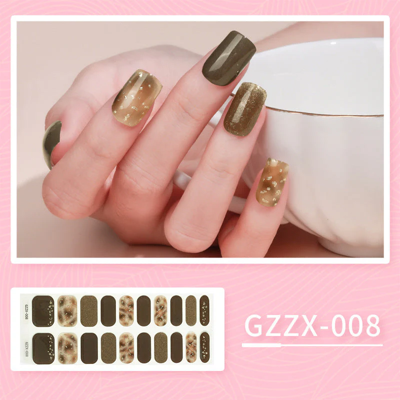 Korean Gel Nail Sticker Waterproof Icy Butterfly Bronzing UV Phototherapy Light Nail Sticker - Image 9