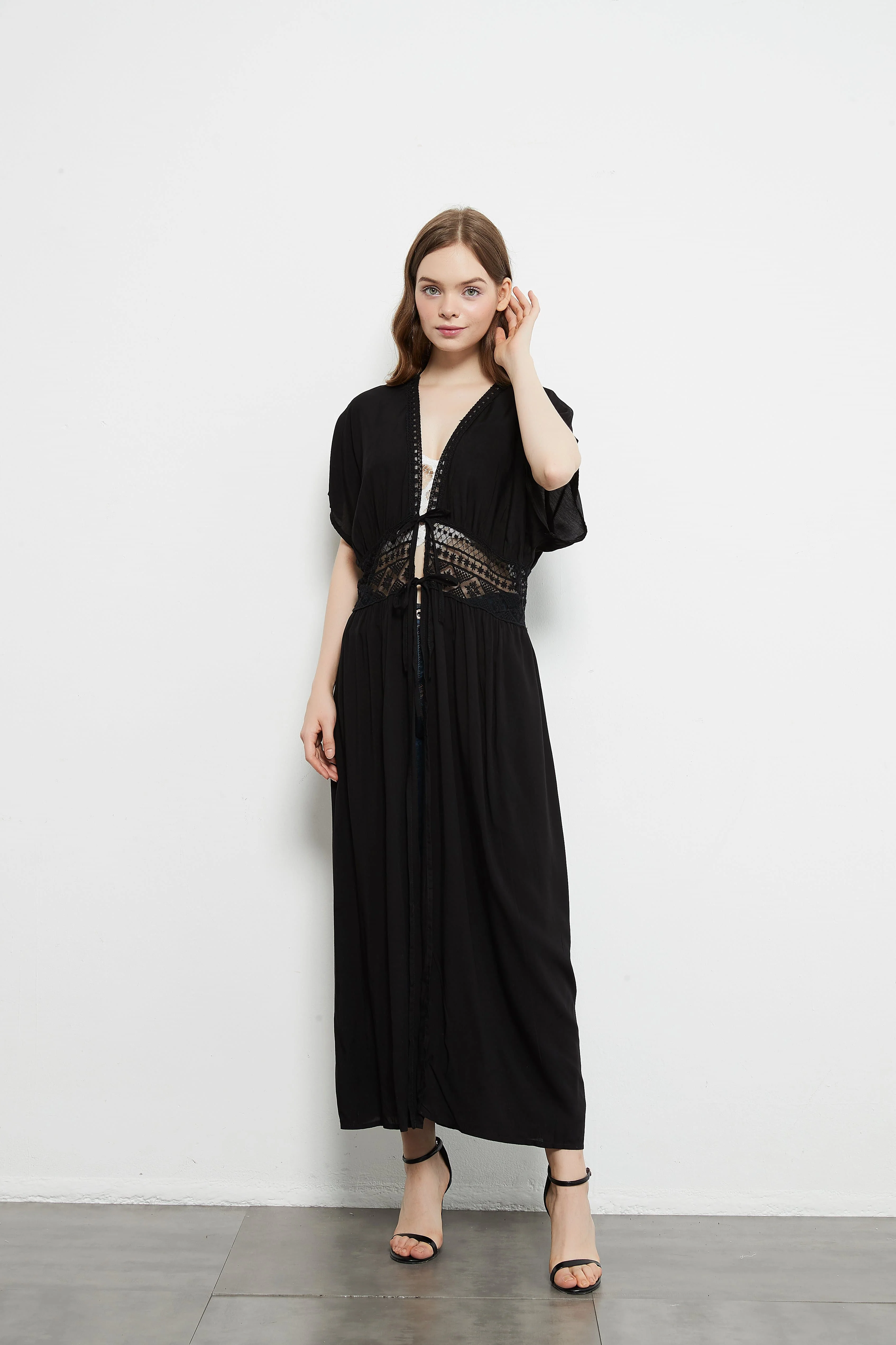 Lace Applique Beach Cardigan - Image 3