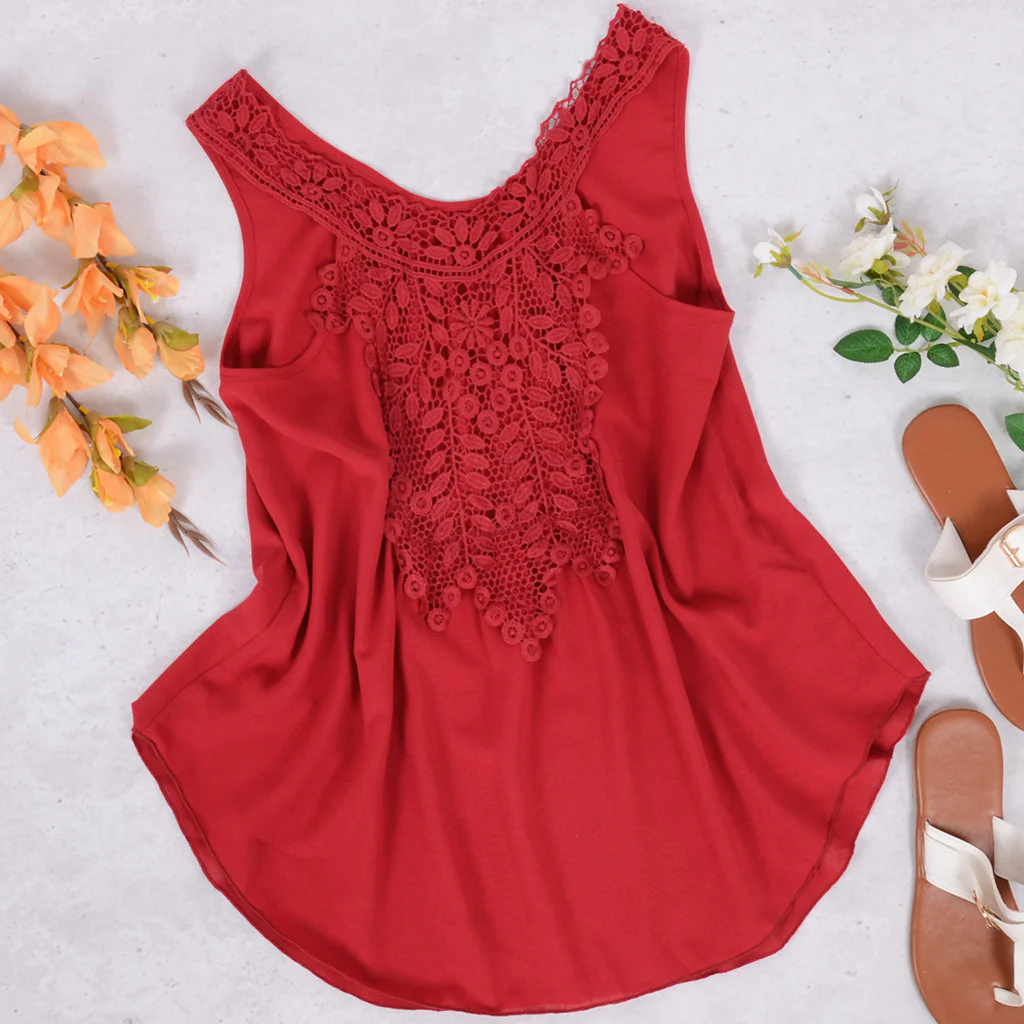 Lace Applique Summer Tank - Image 5