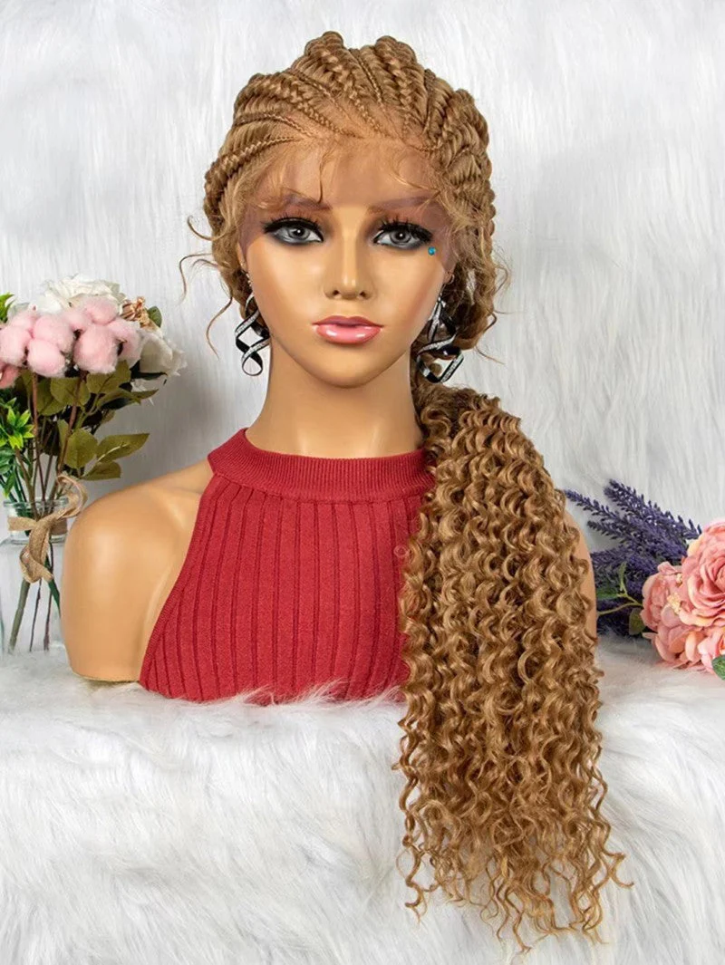 Lace Braided Hand-woven African Wig - Image 13