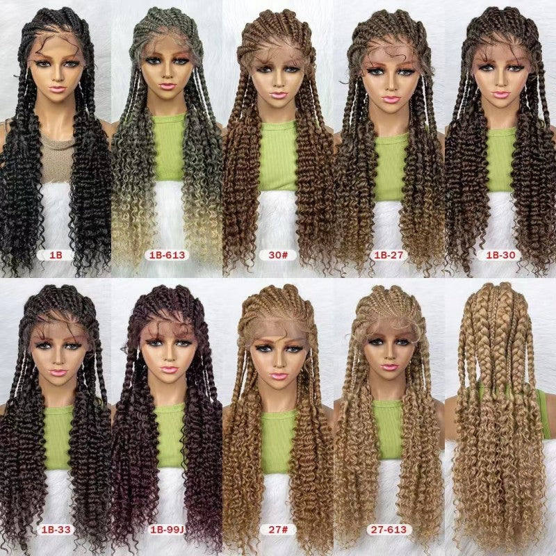 Lace Braided Hand-woven African Wig - Image 3