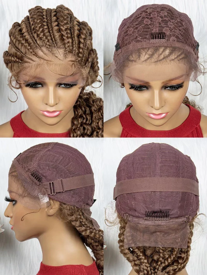 Lace Braided Hand-woven African Wig - Image 5