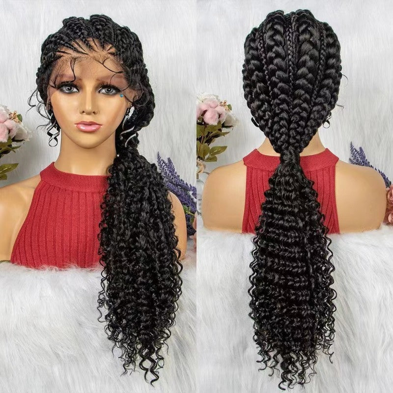 Lace Braided Hand-woven African Wig - Image 6
