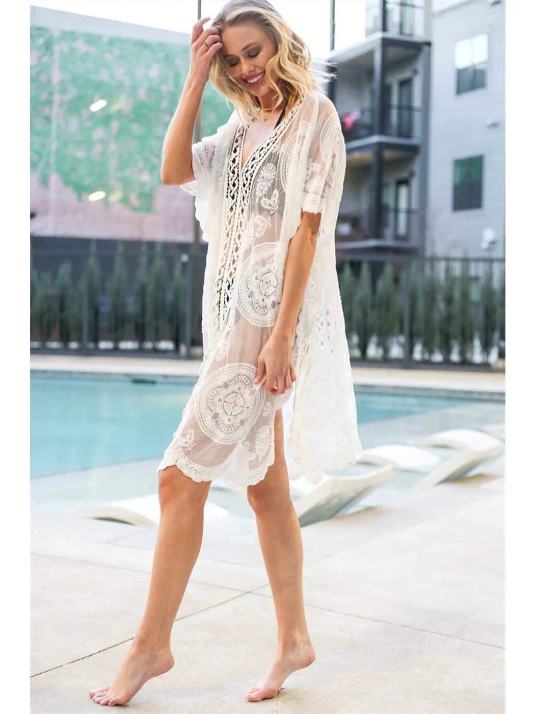 Lace Crochet Bikini Cover-Up - Image 8