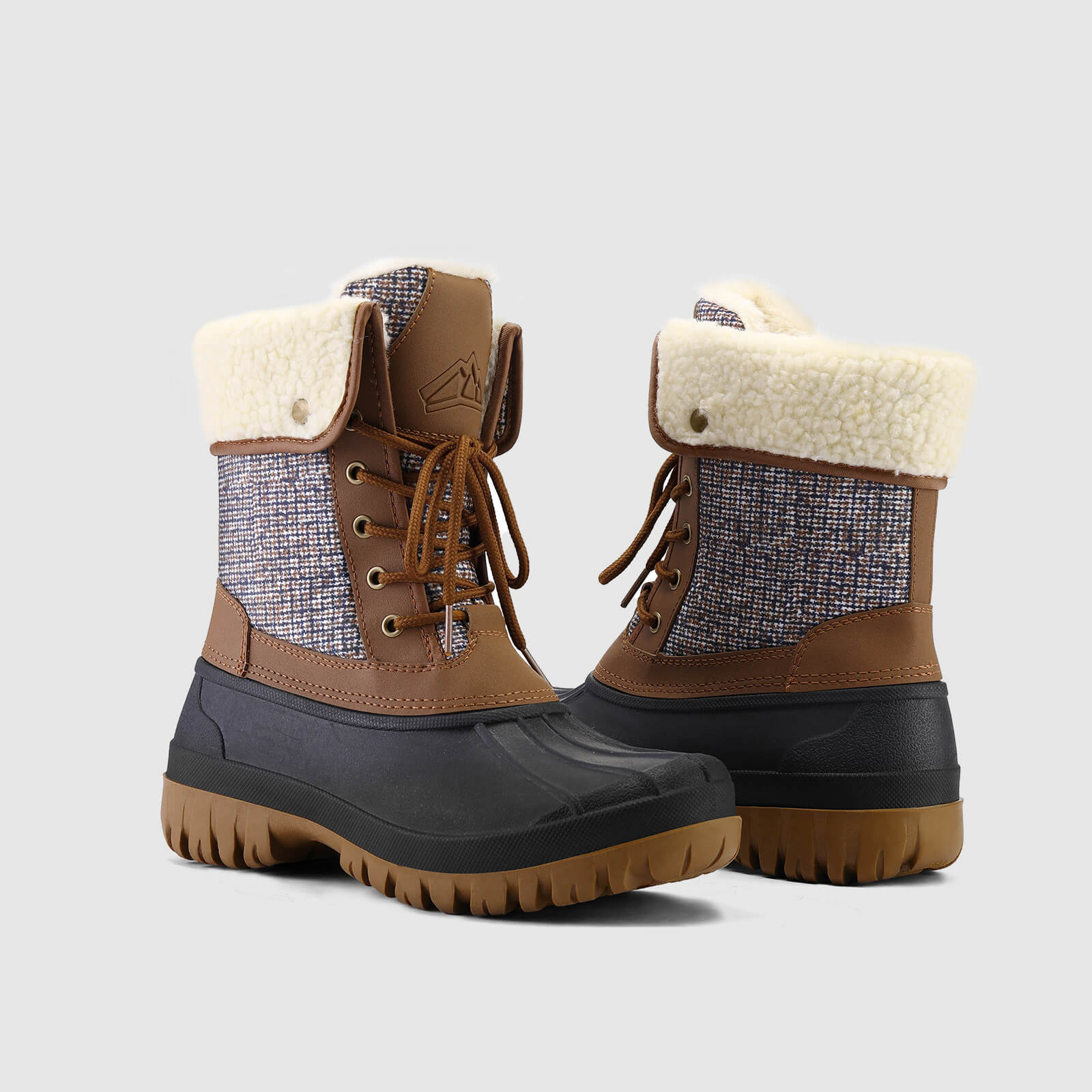Lace-Up Winter Mid Calf Duck Boots for Outdoor - Image 2