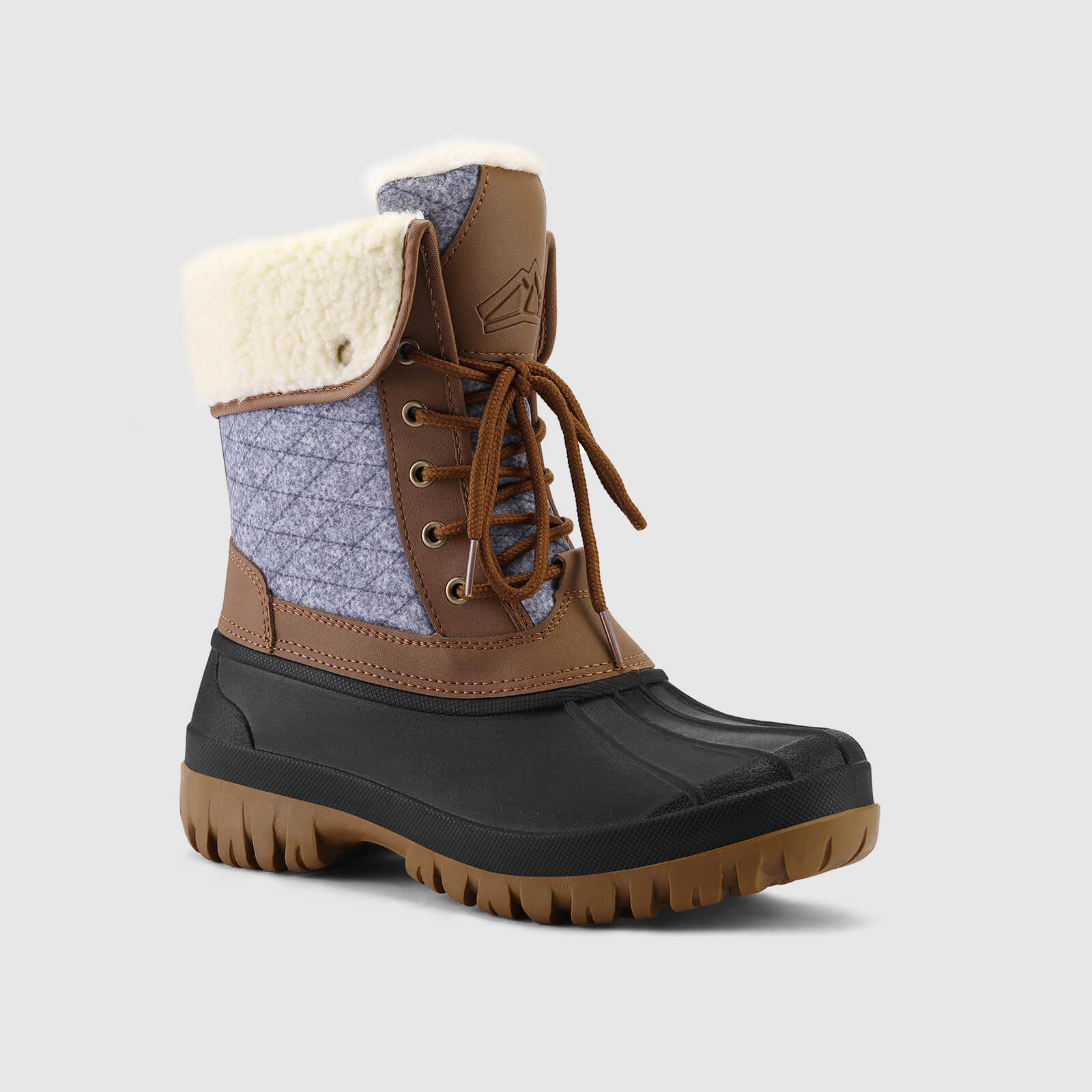 Lace-Up Winter Mid Calf Duck Boots for Outdoor - Image 3