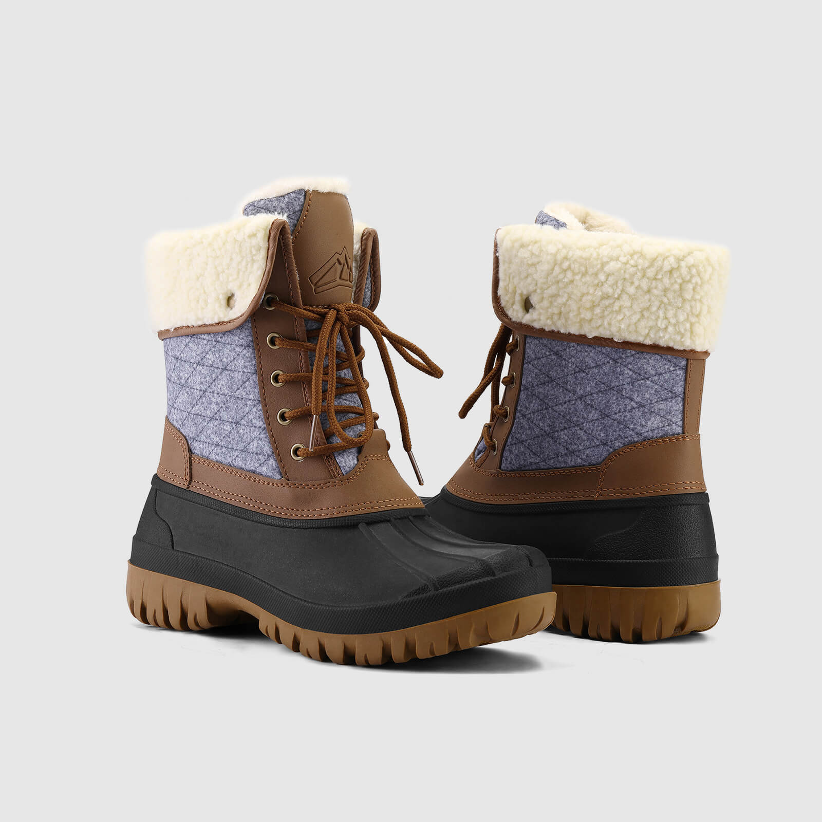 Lace-Up Winter Mid Calf Duck Boots for Outdoor - Image 4
