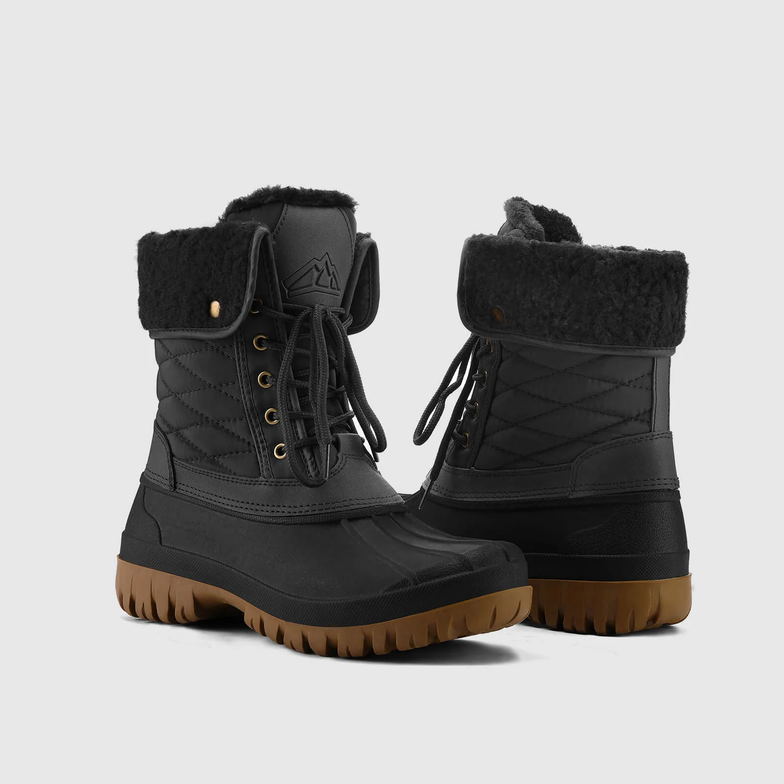 Lace-Up Winter Mid Calf Duck Boots for Outdoor - Image 8
