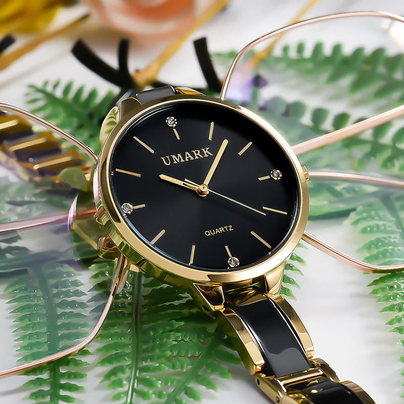 Ladies Ceramic Diamonds Waterproof Quartz Watch - Image 3