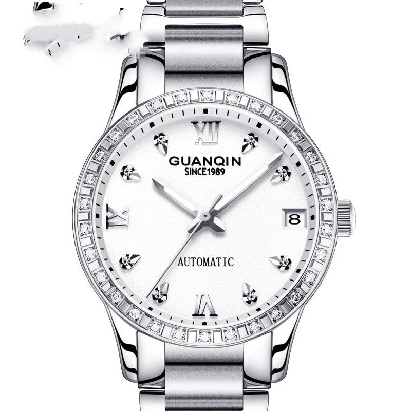 Ladies Diamond-studded Luminous Mechanical Watch - Image 8