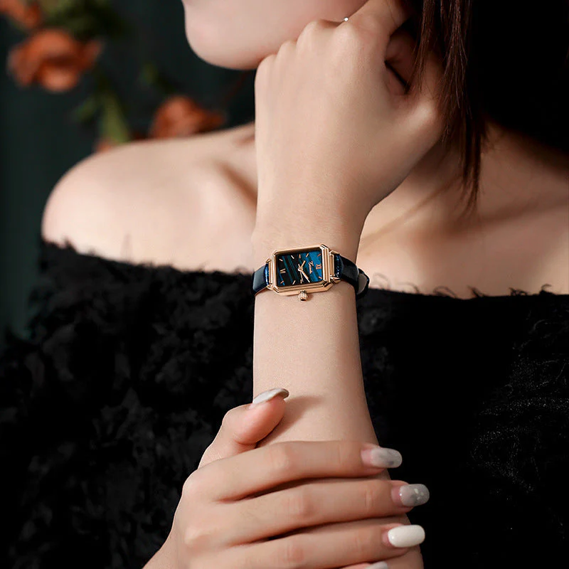 Ladies Malachite Green Textured Dial Small Green Watch - Image 2