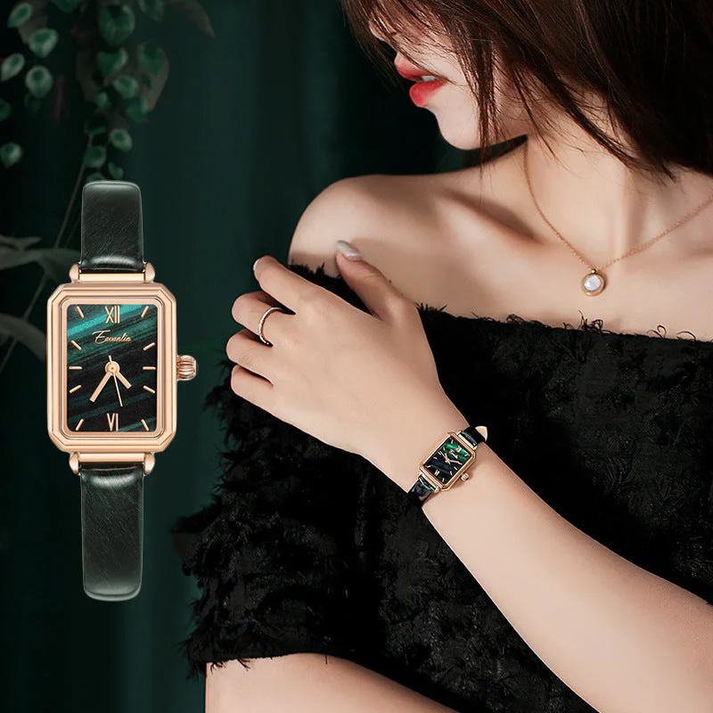 Ladies Malachite Green Textured Dial Small Green Watch - Image 5