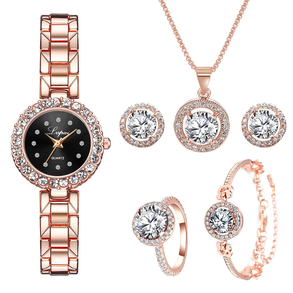 Ladies Steel Band Watch Band Bracelet Set Quartz - Image 2