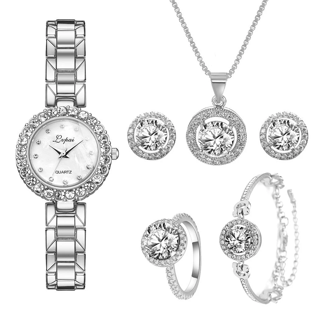 Ladies Steel Band Watch Band Bracelet Set Quartz - Image 4
