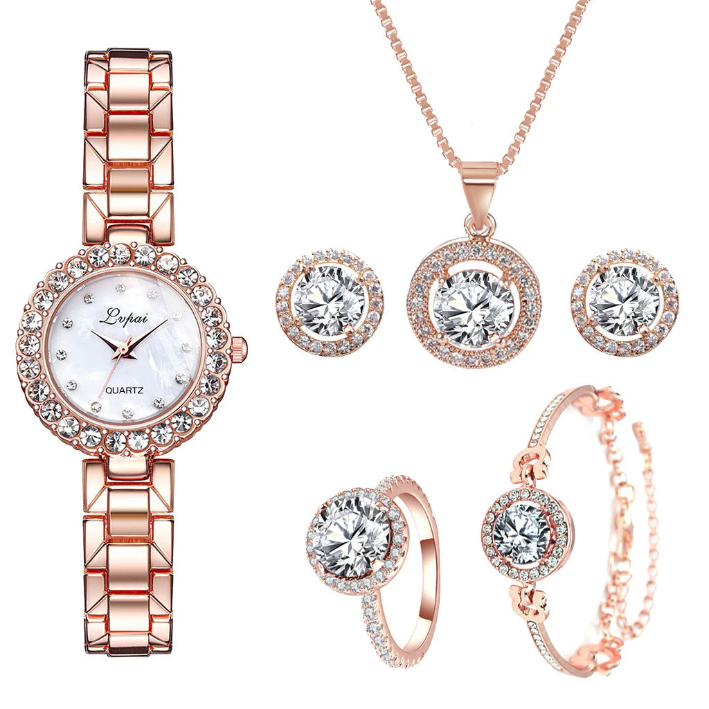 Ladies Steel Band Watch Band Bracelet Set Quartz - Image 5