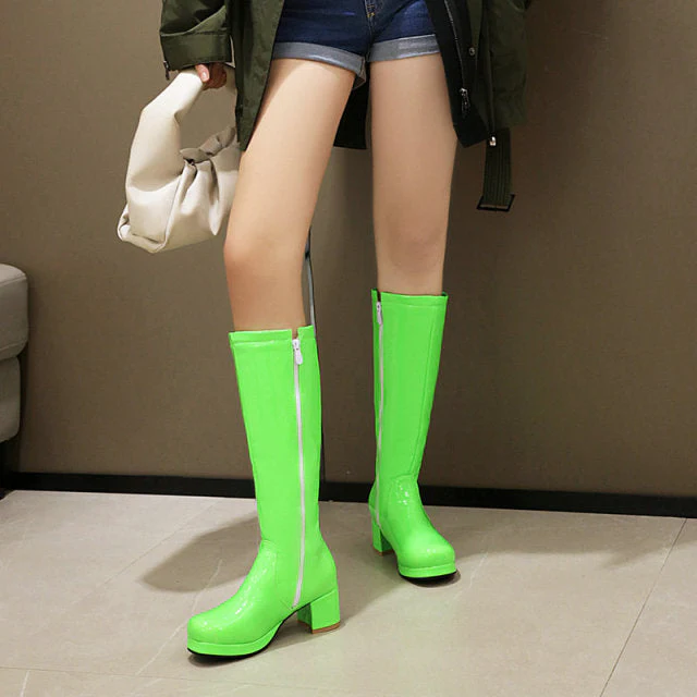 Leather Waterproof Knee High Boots 5-10.5 - Image 13