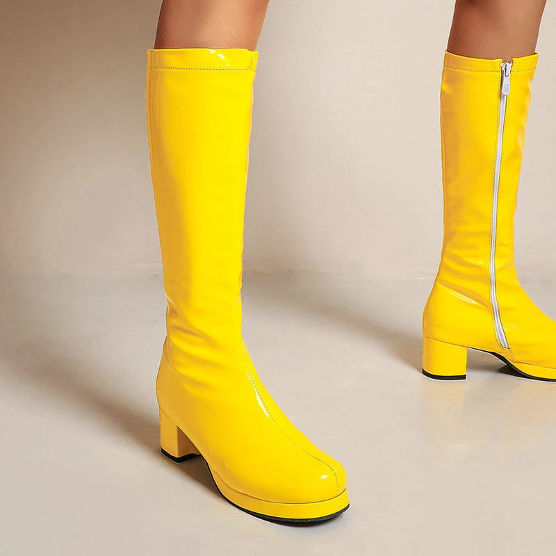 Leather Waterproof Knee High Boots 5-10.5 - Image 16