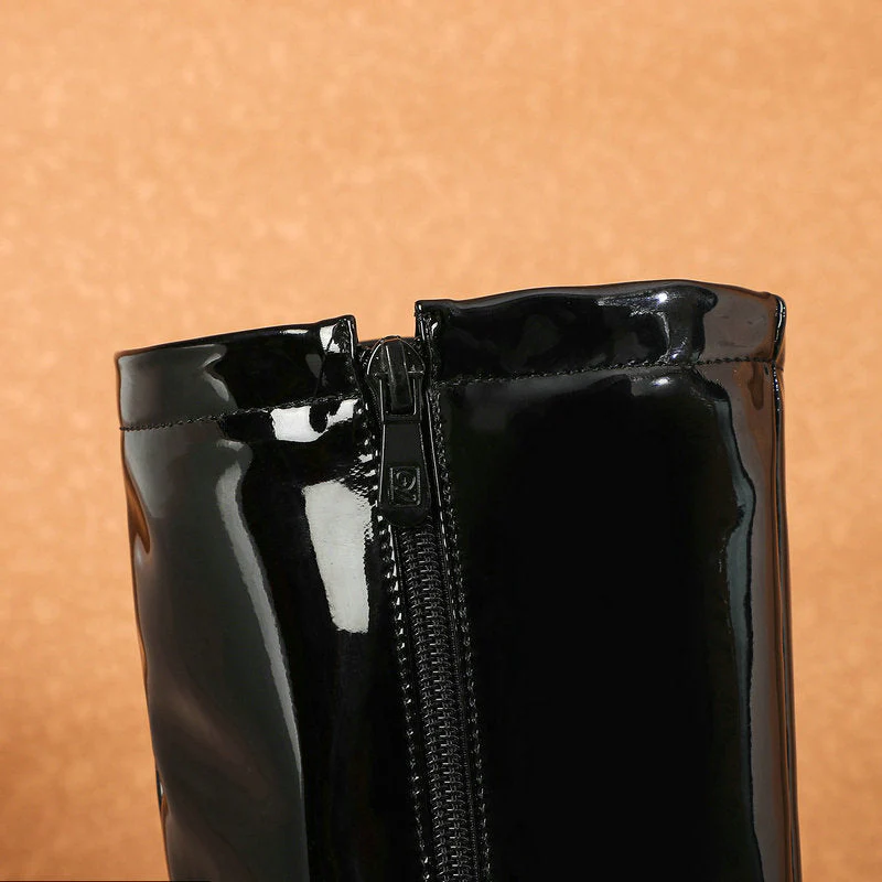 Leather Waterproof Knee High Boots 5-10.5 - Image 19