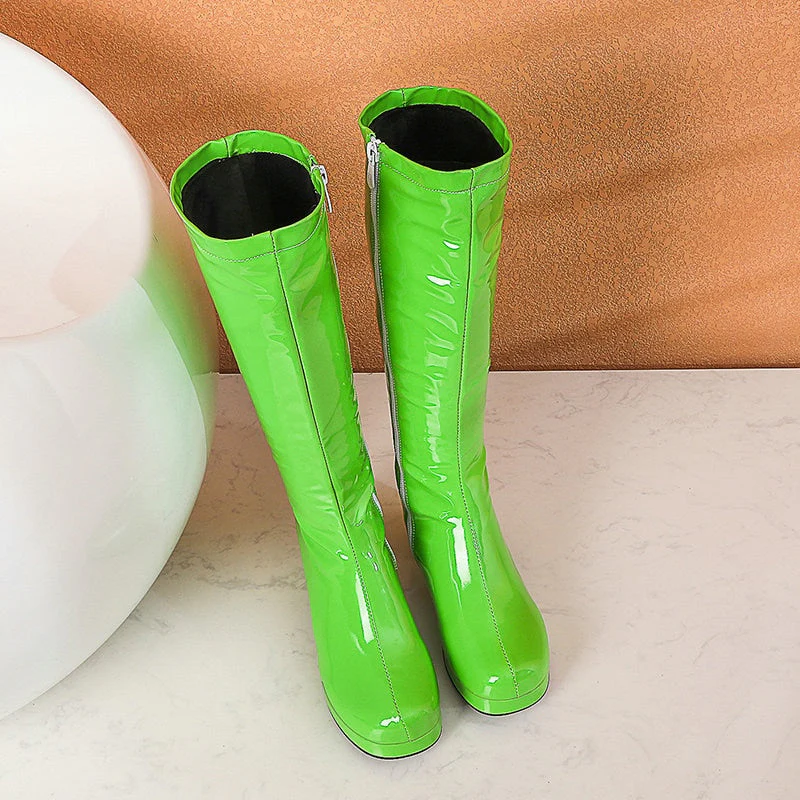 Leather Waterproof Knee High Boots 5-10.5 - Image 21
