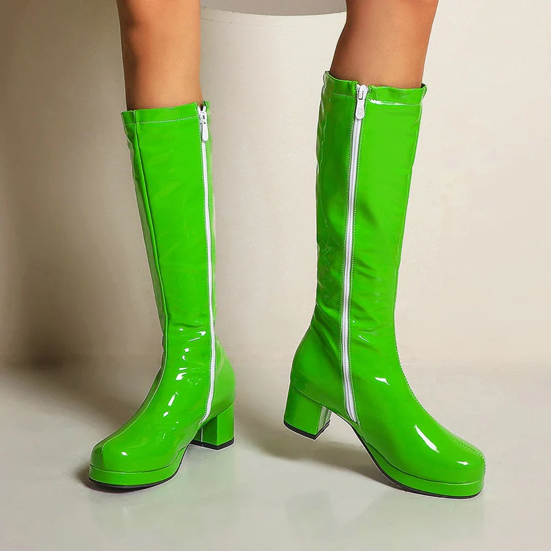 Leather Waterproof Knee High Boots 5-10.5 - Image 23