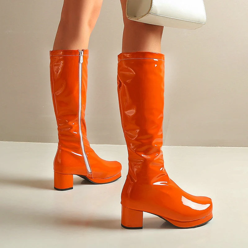 Leather Waterproof Knee High Boots 5-10.5 - Image 24