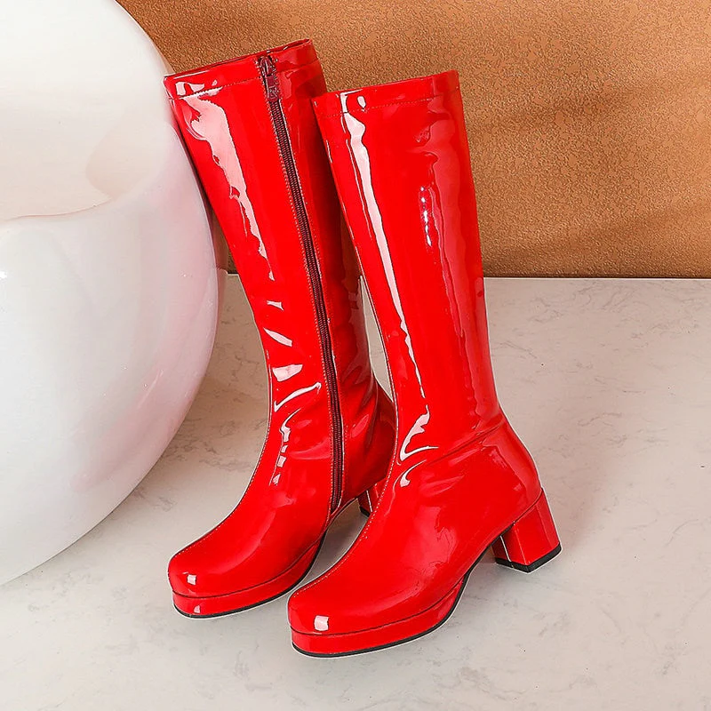 Leather Waterproof Knee High Boots 5-10.5 - Image 4