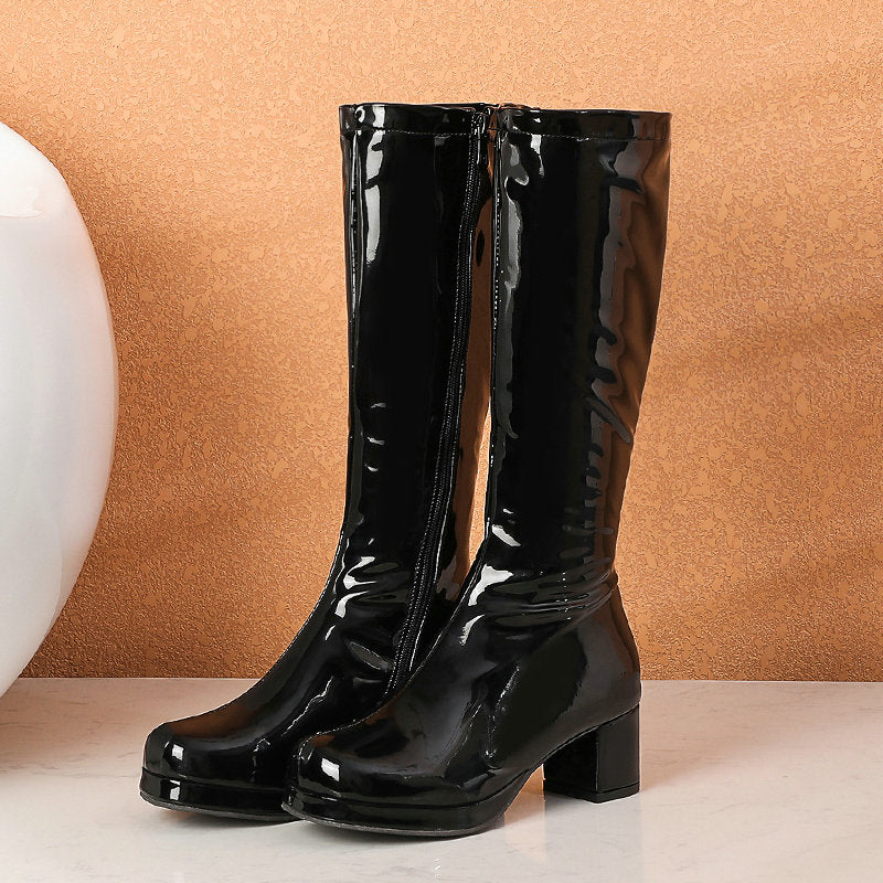 Leather Waterproof Knee High Boots 5-10.5 - Image 5