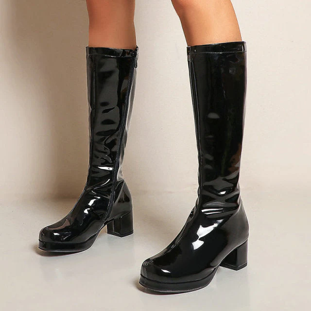 Leather Waterproof Knee High Boots 5-10.5 - Image 8