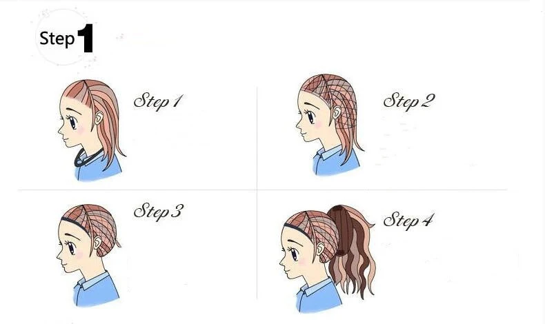 Light Golden Long Straight Hair Chemical Fiber Lace Headgear - Image 6