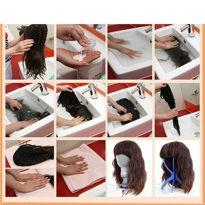 Light Golden Long Straight Hair Chemical Fiber Lace Headgear - Image 8