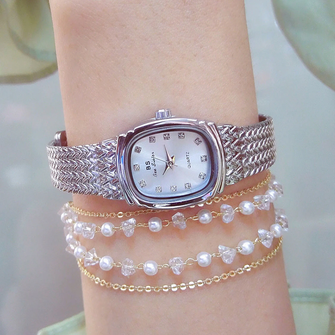 Light Luxury INS Wheat Table Simple Temperament Small Golden Watch - Image 2