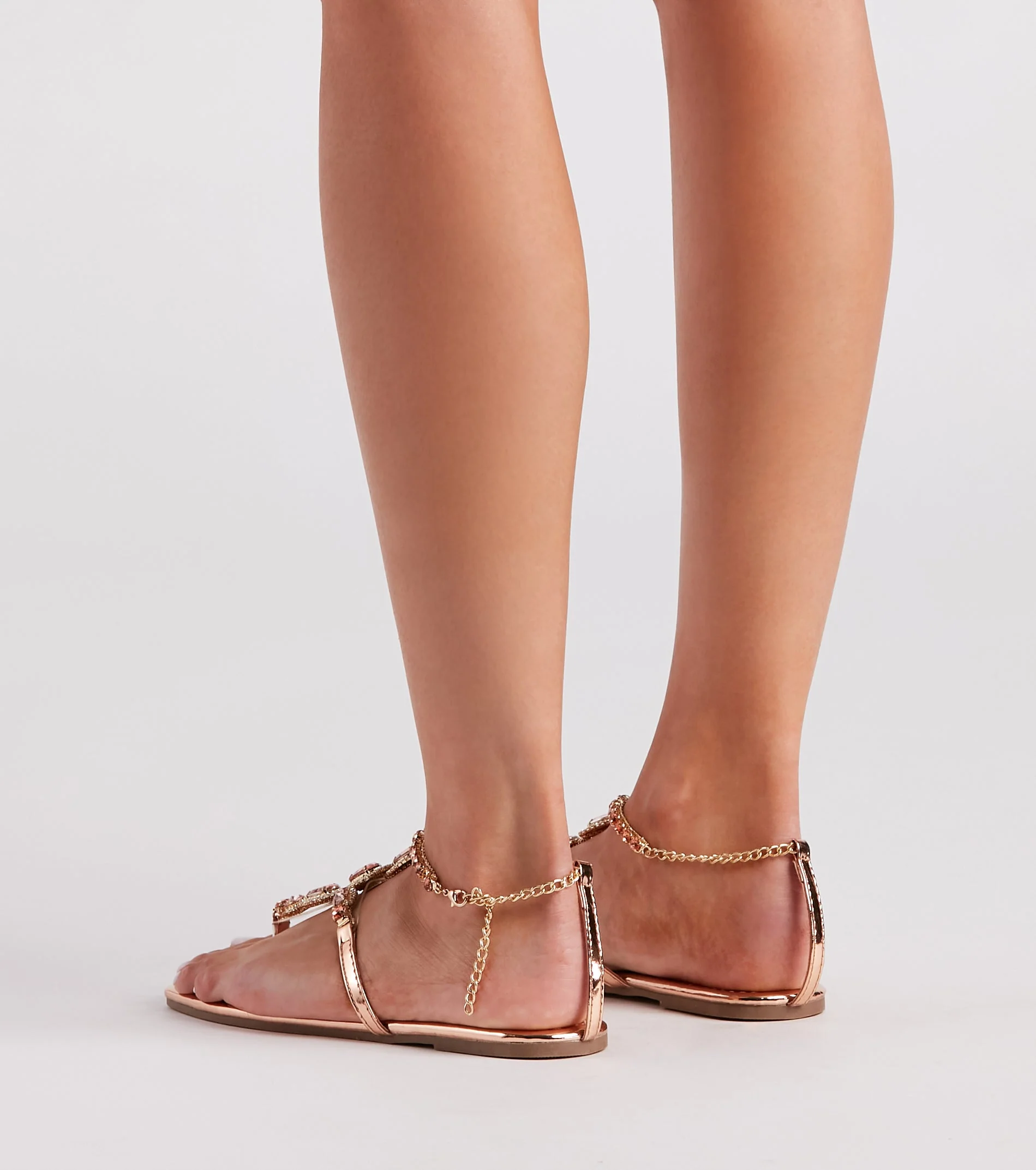 Little Princess Jeweled Thong Sandals - Image 4