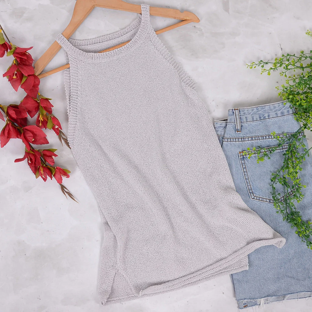 Long Knit Slit Tank - Image 13