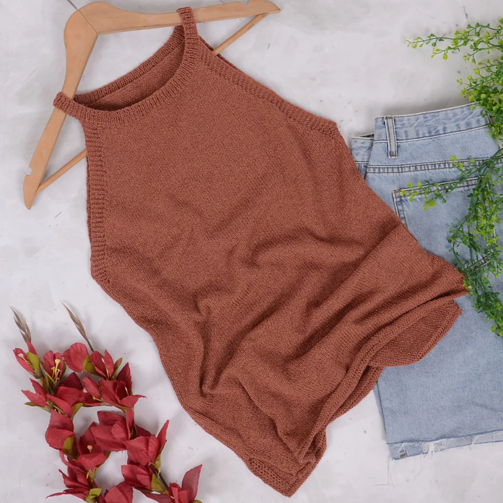 Long Knit Slit Tank - Image 8
