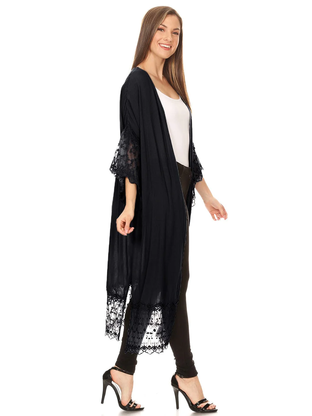 Long Lace Kimono Cardigan - Image 13