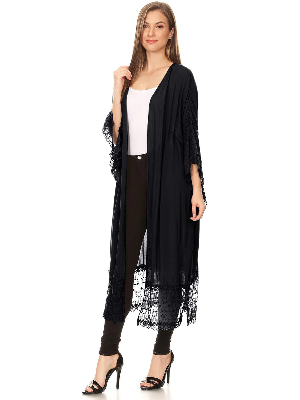 Long Lace Kimono Cardigan - Image 15