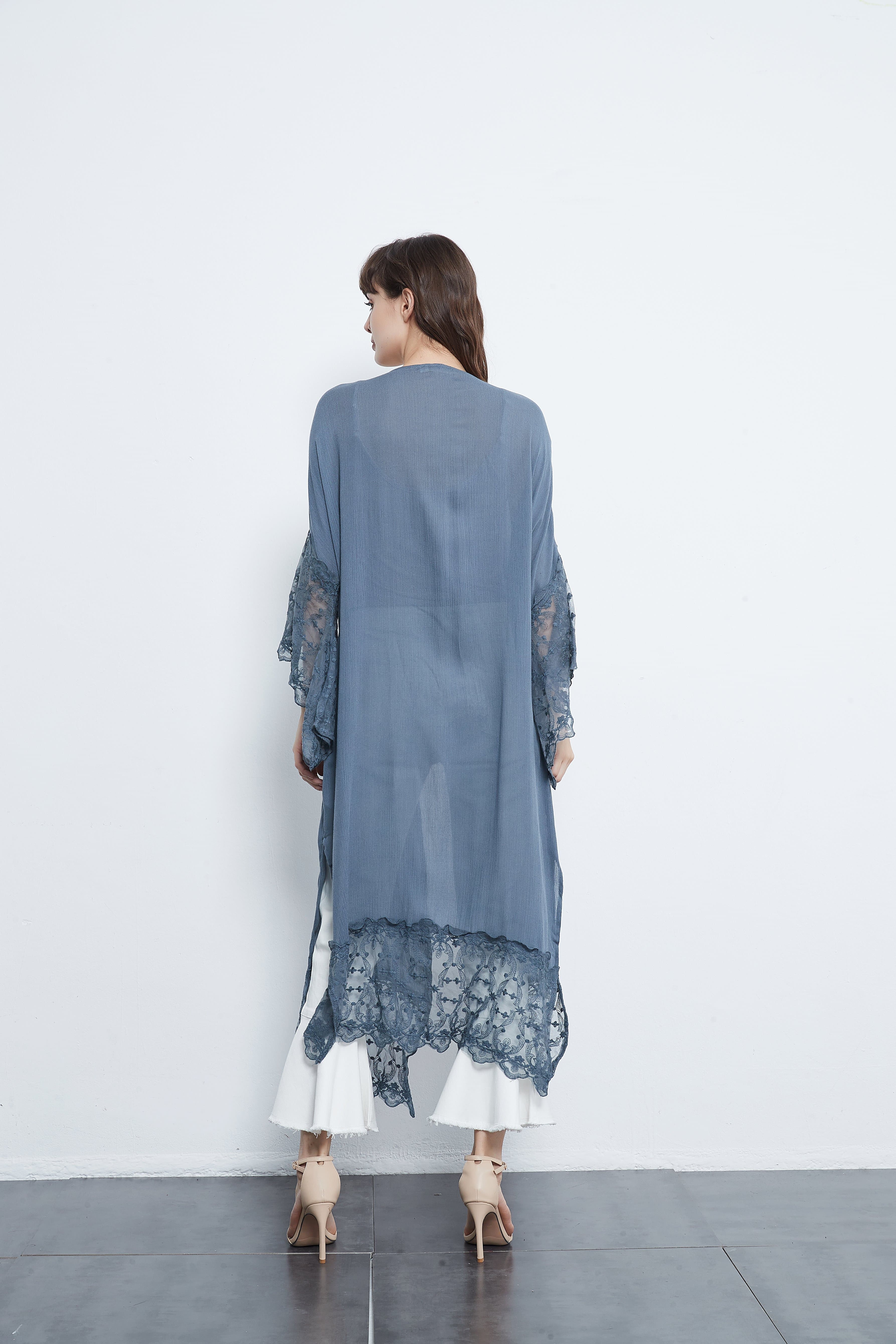 Long Lace Kimono Cardigan - Image 6