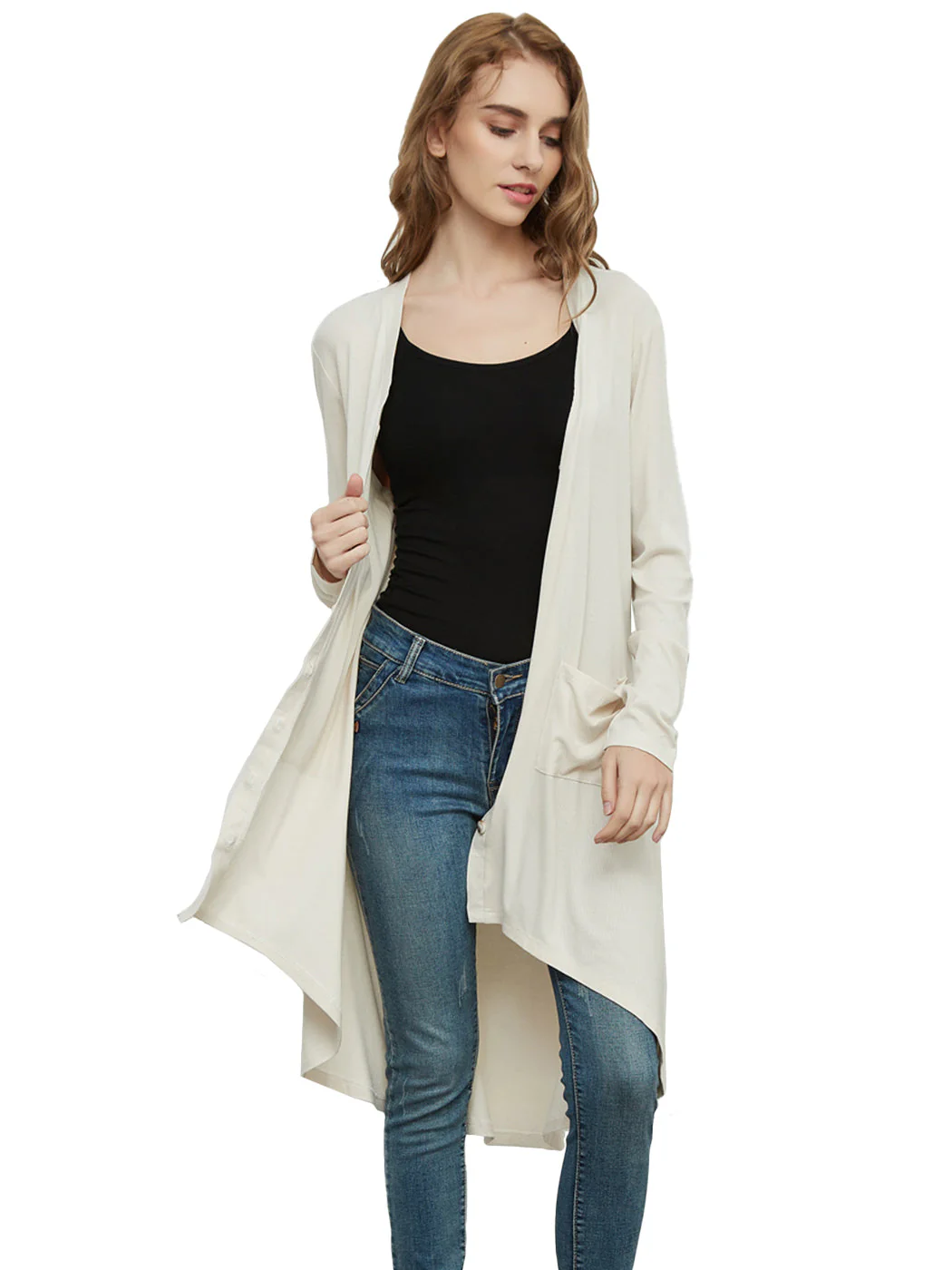 Long Sleeve Button Down Knit Ribbed Cardigan - Image 25