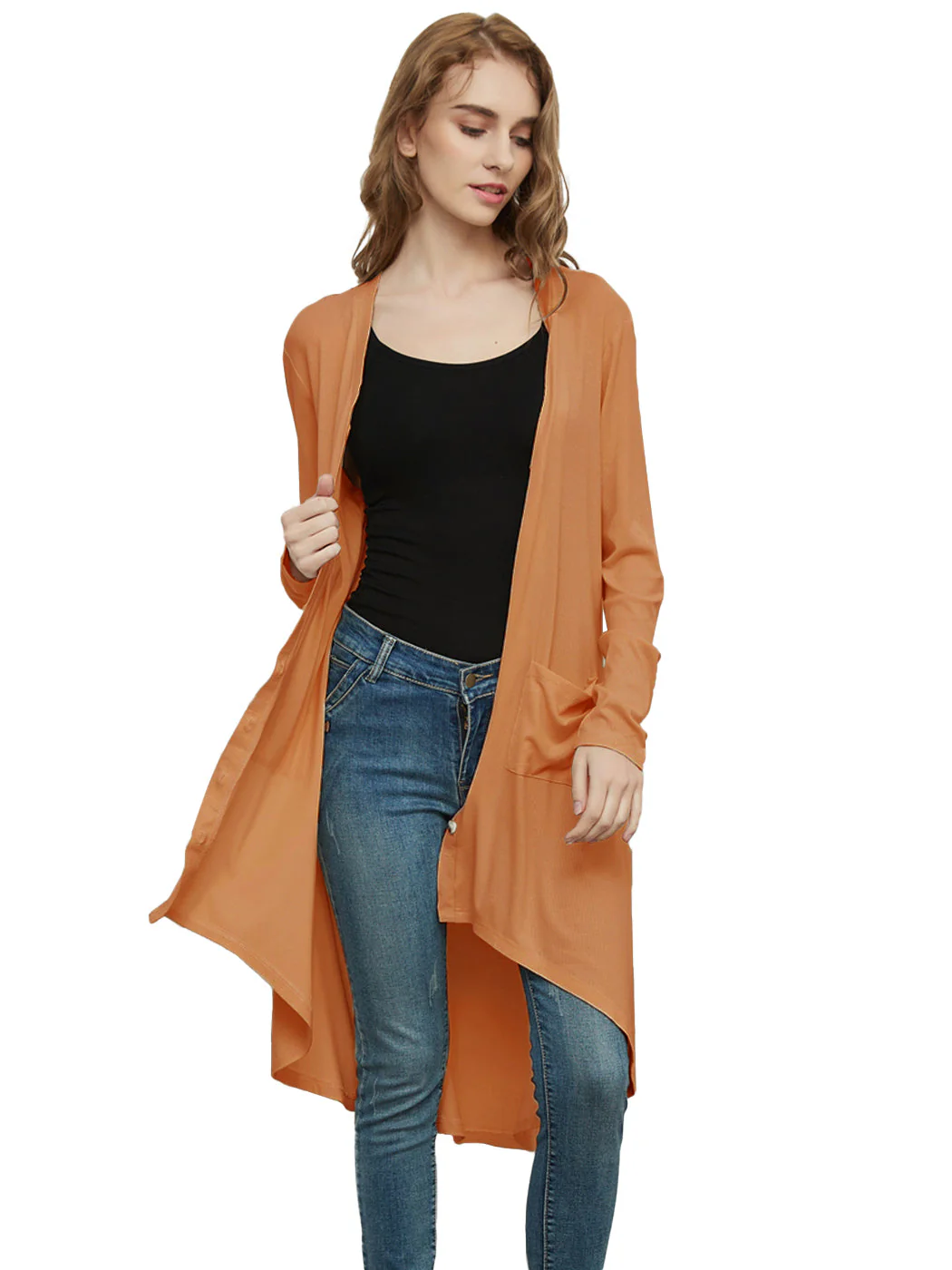 Long Sleeve Button Down Knit Ribbed Cardigan - Image 34