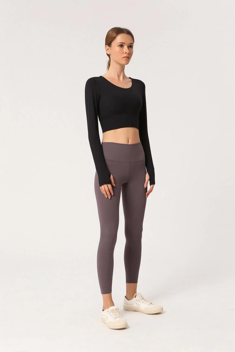 Long Sleeve Fitted Sport Shirt with Open Criss Cross Back - Image 9