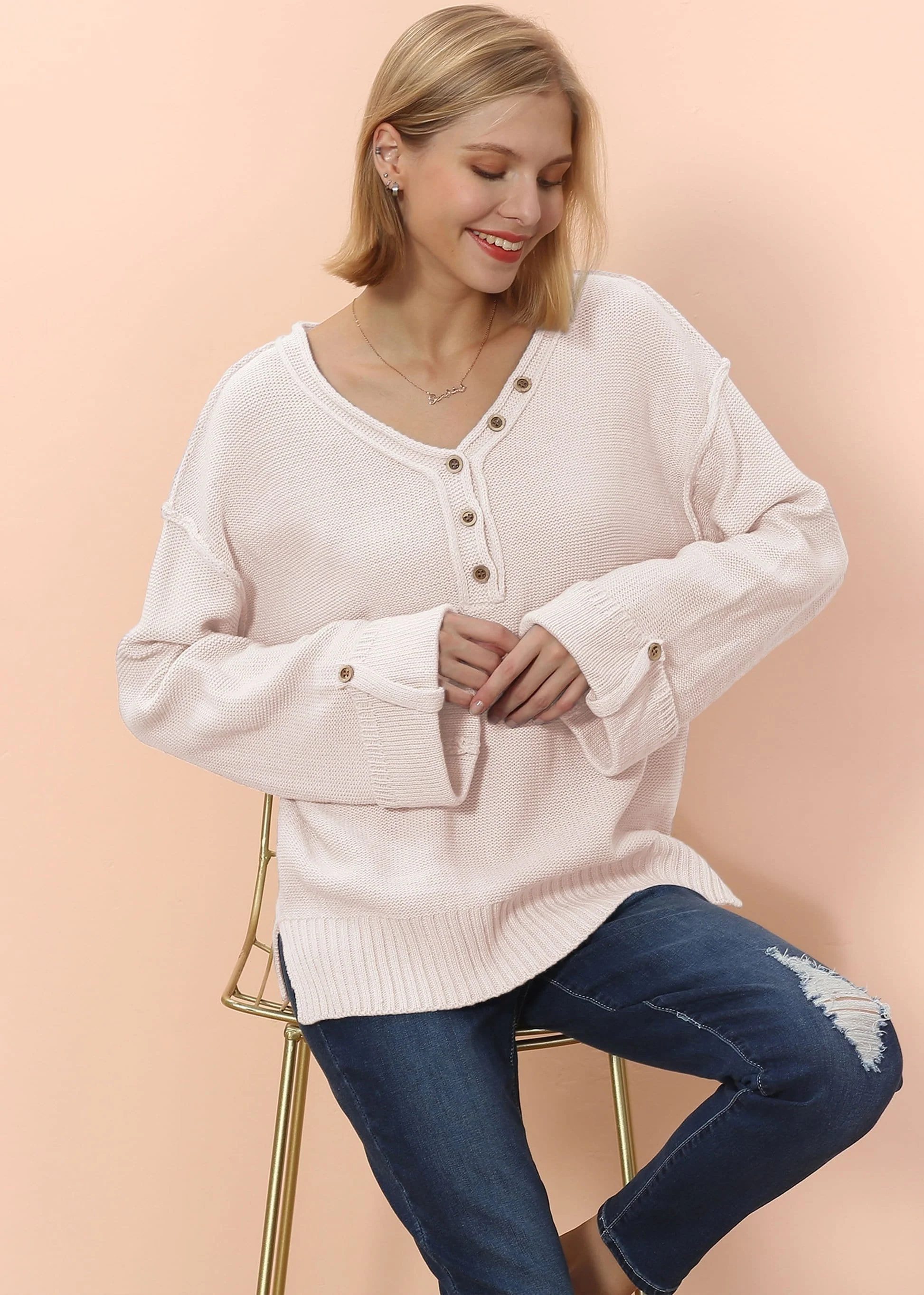 Long Sleeve Folded Cuff Tee - Image 3