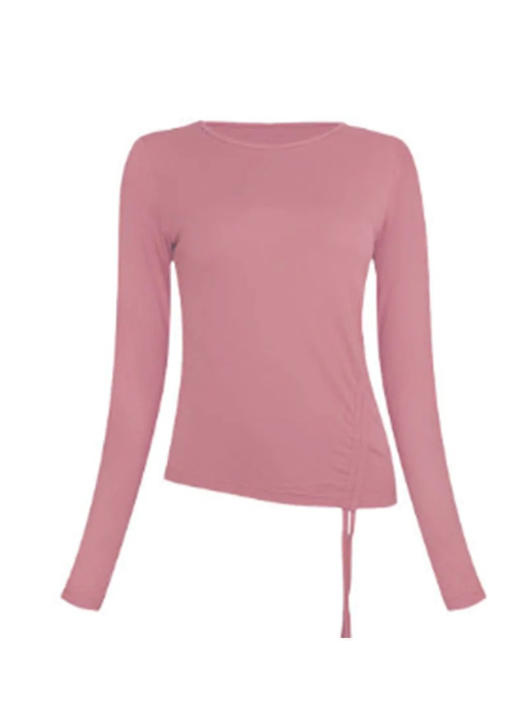 Long Sleeve Side Gathered Cinched Top - Image 6
