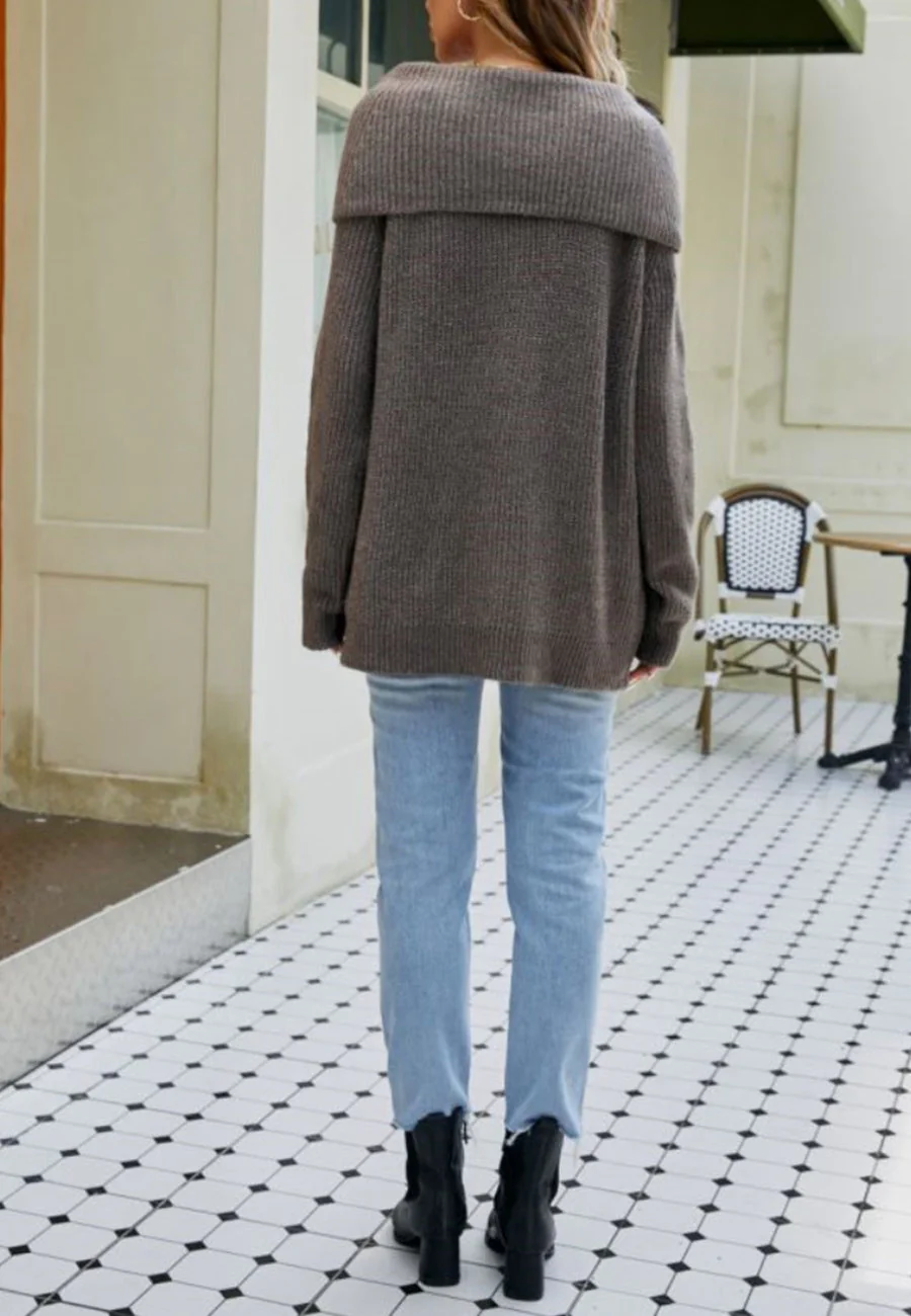 Loose Turtleneck Knit Sweater - Image 8