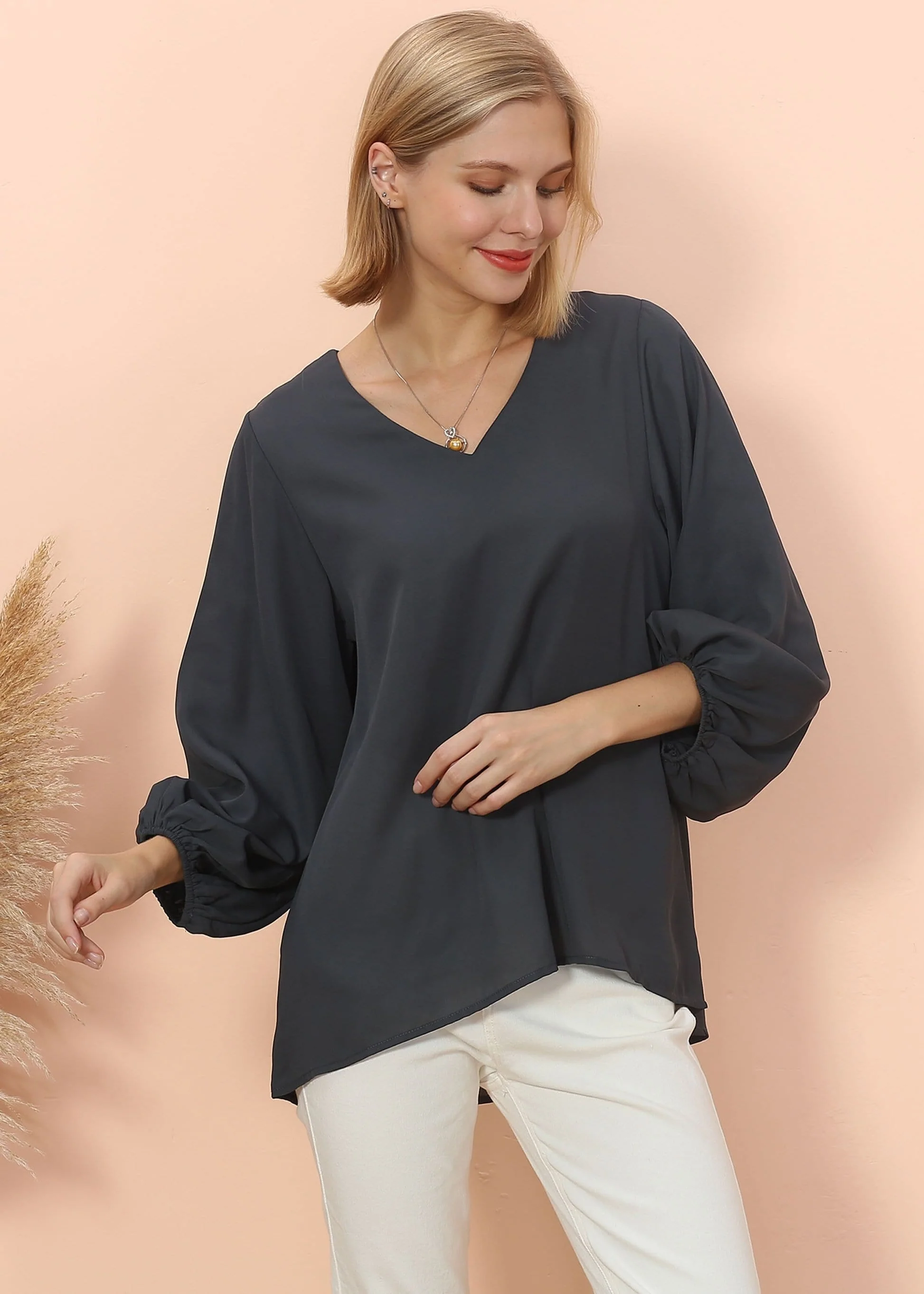 Love Lantern Sleeve V Neck Top - Image 10