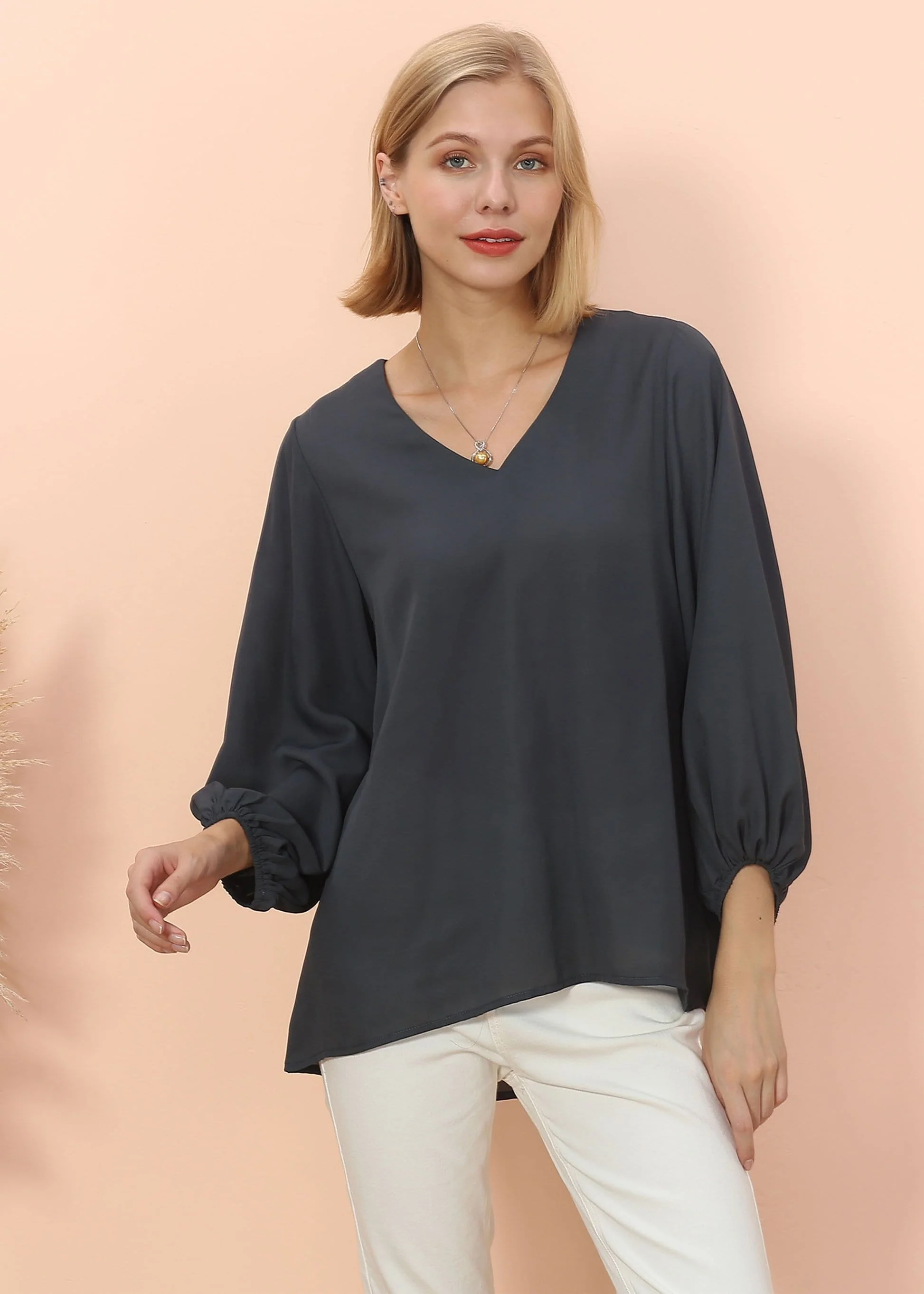 Love Lantern Sleeve V Neck Top - Image 16