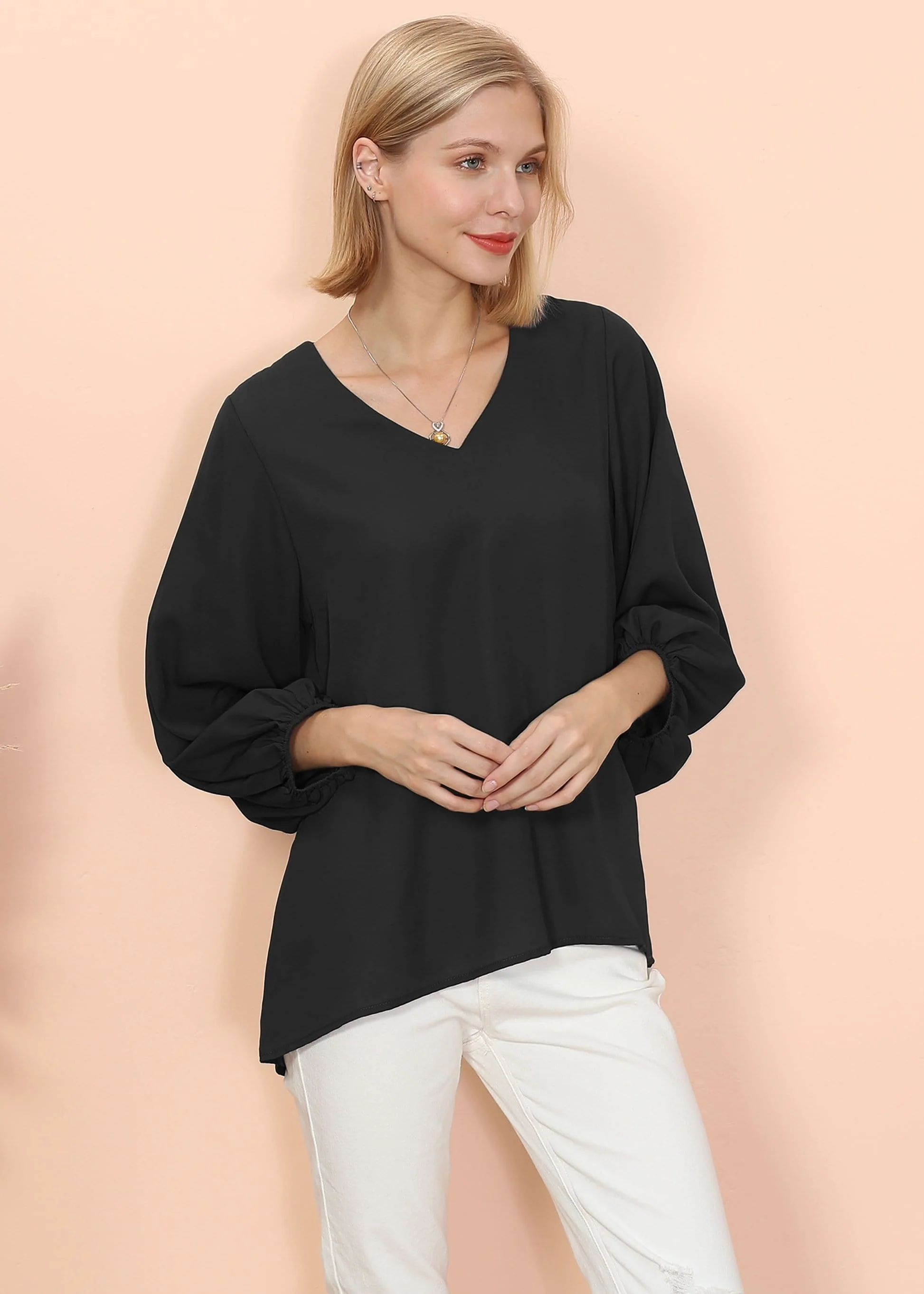 Love Lantern Sleeve V Neck Top - Image 3