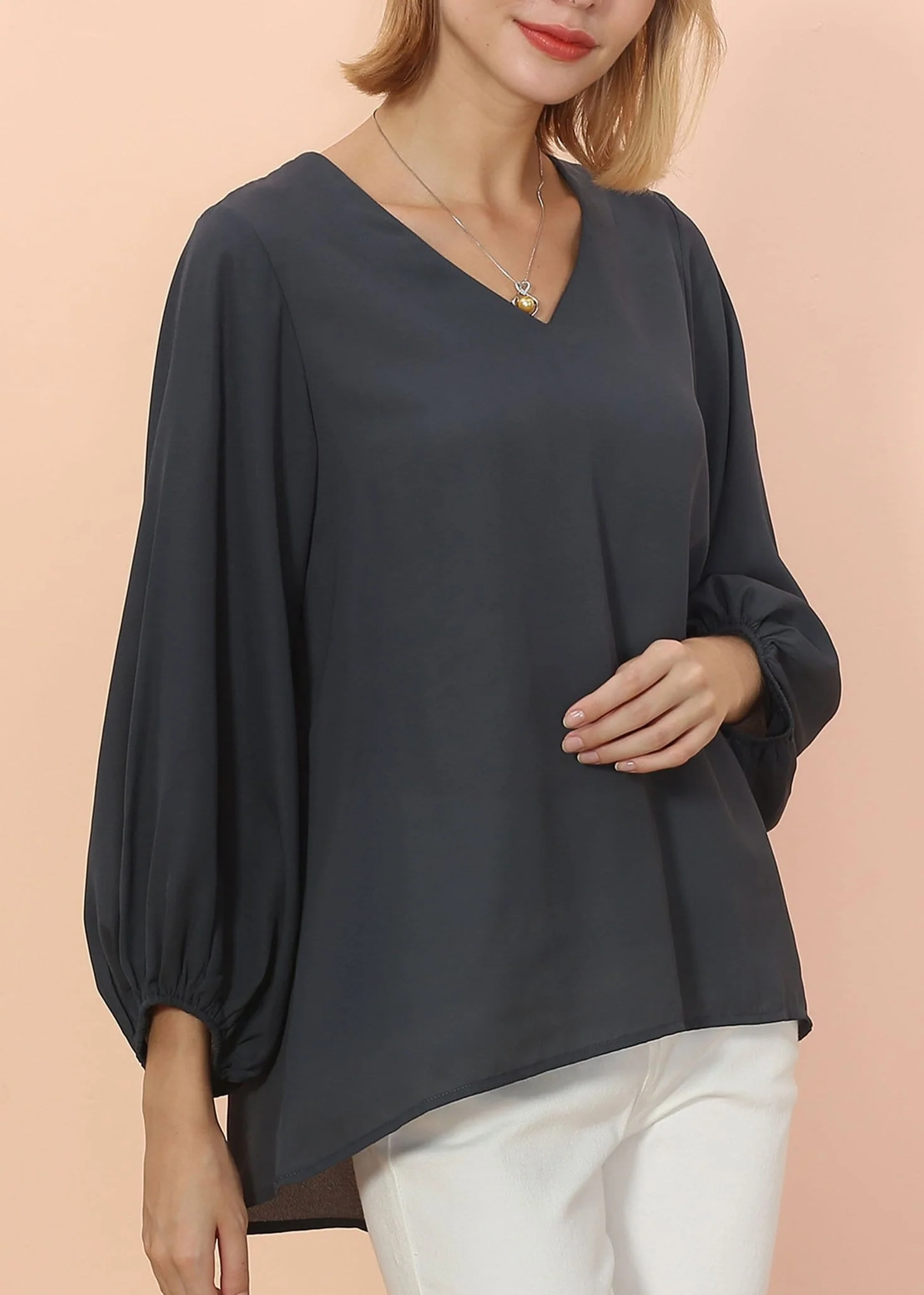 Love Lantern Sleeve V Neck Top - Image 8